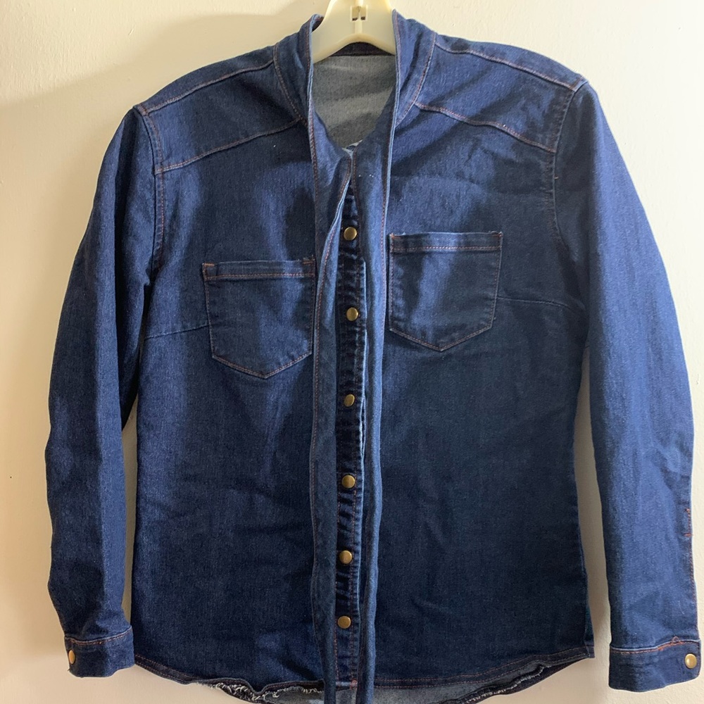 Denim Bow tie shirt